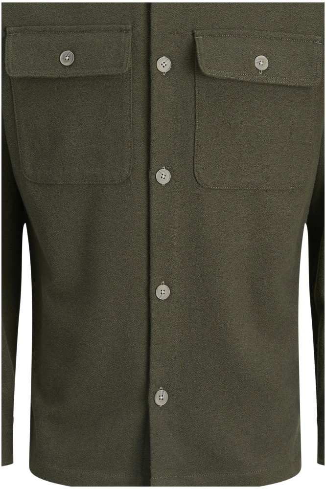 JPRRAYLE MELANGE SOLID L/S OVERSHIRT 12286840 Peat